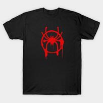 Men Black Print T-shirt Spiderman Graffiti No-Cut Transfer Paper Print Cotton Tshirt M juoda
