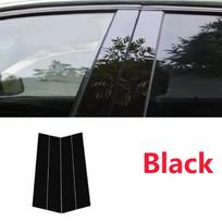Volkswagen VW Tiguan priedai 2007~2016 2008 2009 5N MK1 4 vnt. Langų apdailos dangteliai B C statramsčio lipdukai Priedai juoda