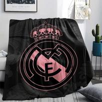 Real Madrid Komanda, raštuotas flanelinis pledas, Aukštos kokybės, Patogus visais metų laikais, Namų dekoras, Šiluma ir komfortas, Puikiai tinka dovanoms. 80cm x 120cm