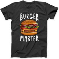Burger Master I Cheeseburger I Burger Marškinėliai, Džemperiai su gobtuvu vyrams, moterims, vaikams Pagaminta Kanadoje Juoda S juoda