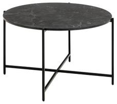 Actona Lamoine apvalus kavos staliukas 70 cm – matinės juodos marmuro imitacijos