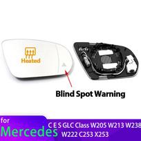 Heating Side Mirror Glass Lens Door Wing Mirror Glass for Mercedes-Benz C E S GLC Class W205 W222 W217 W213 W238 Blind Spot 1pc Left