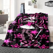1 vnt. Gotikinis, Žavingas, Monster High Skaitmeniniu būdu Spausdinamas Flanelinis Antklodė, Super Minkštas Pliušinis Lovos Užtiesalas, Daugiafunkcinė Antklodė Sofai, Lovai, Biurui 80cm x 120cm
