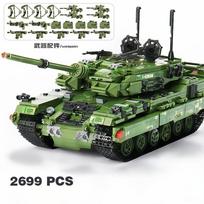 2699 VNT. Antrojo pasaulinio karo karinis tankas Panther Vidutinis tankas Statybiniai blokeliai 99A Tankas 2 Kovinis tankas plytų modelis Berniuko dovana Vaikų žaislas