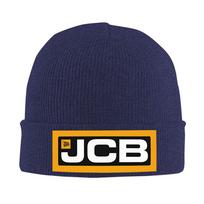 JCB logotipo blokinis tekstas statybinė technika Vyrai Moterys Unisex Megzta kepurė Žieminė šilta Kalėdinė lauko