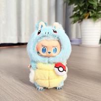 4 stiliai Labubu drabužiams, Pokemon Pikachu rinkinys, vaidmenų kostiumas, animacinių personažų, Labubu aksesuarai no doll
