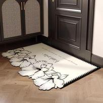 French Style Washable Leather Doormat - Dirt-Resistant, Fragrant, Anti-Slip, Easy-Care Entryway Mat 40x60cm