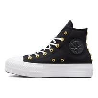 Converse Chuck Taylor All Star Lift Platform Žvaigždėmis Inkrustuoti 'Juoda Balta Auksinė' Moteriški 35 juoda