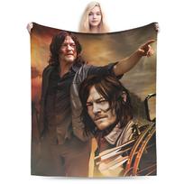 Minkštas šiltas pledas berniukui mergaitei iškylai Daryl Dixon The Walking Dead Patalynės užtiesalai Flanelinis lovatiesė sofai lovai Sofos-lovos užvalkalas 30x40in