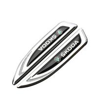 1 vnt. 3D metalinis emblema Automobilio šoninio sparno lipdukas Kėbulo dekoravimo lipdukas Skoda Octavia VII Rapid Fabia Superb Karoq Kamiq A7 A5 For Skoda ruda