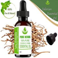 Pure Herbs Valerijonas (Valeriana officinalis) Grynas ir natūralus terapinės klasės eterinis aliejus, plastikas su lašintuvu 10 ml