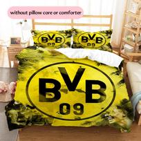Borussia Dortmund rašto patalynė Namų dekoracija Gimtadienio dovana (1 * užvalkalas antklodei + 2 * užvalkalai pagalvėms, be užpildo) 135x200cm