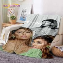 3D Ariana Grande Katė Ari Dainininkė Minkšti pledai, Šiltas metamas pledas Patogus pledas iškylai Lova Sofa Namai Miegamasis Dovana 75x90cm