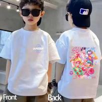 Kids Kpop Demon Hunters Children's T Shirt Short Sleeve T-shirt Cute Kpop Demon Hunters Tiger Harajuku Tshirt for Boys Girls 110