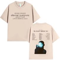 Vyriški Moteriški Ariana Grande The Eternal Sunshine Tour Dvipusis Spausdinimas Apvaliu Kaklu Marškinėliai Gotikinis Gatvės Stilius Harajuku Laisvi Drabužiai S