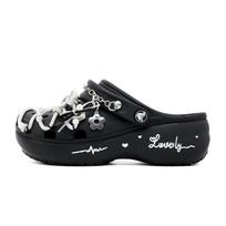 Crocs Classic Platform Clog Jumbo Land EVA Seksualūs Madingi Asmeniški Universalūs Batai su Skylutėmis Unisex Juodi 34-35 juoda