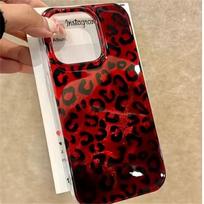 For iPhone 16 15 14 13 12 11 Pro Max Case Vortex Print IND Vintage Wine Red Leopard Print Cover For iPhone 16e iPhone 16 Pro Max