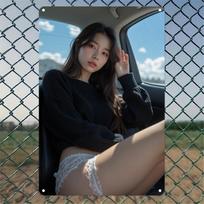 Vintažinis metalinis sienos meno ženklas 2D Retro aliuminio plakatas namams sodui barui kavinei biurui Dekoravimas Vandeniui atsparus Išgręžtos skylės Sienos dekoras 20x30cm