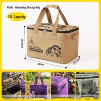 Portable Outdoor Camping Gear Bag: Multi-functional Oxford Cloth for Cutlery, Stove, and Gas Canister Storage 37.5*23.5*24cm armijos žalia spalva