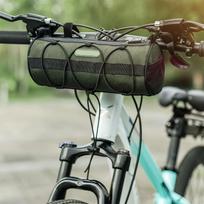 2.5L Bike Handlebar Bag,   Accessories, Bike Frame Front Pouch with Zipper and Shoulder Strap One Size žalia
