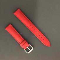 Leather Watch Strap (18mm/20mm) for Huawei, Garmin, Xiaomi, Samsung, Coros - Business Style Wristband 20mm raudona