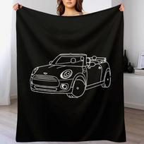 Mini Cooper kabrioletas pledas prabangus pledas paplūdimio prabangi sustorinta miela antklodė 30x40in