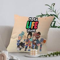 Toca Boca Toca Life World Pagalvė Anime Pagalvė Sofos Lovoje Galvūgalio Pagalvės Užvalkalas Pagalvėlės Užvalkalas 45x45 cm Madingas 12x12Inch