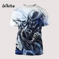 Predator Graphics 3D spausdinti marškinėliai Vasariniai vyriški/moteriški O formos iškirpte trumpomis rankovėmis T-shirt Laisvi didelio dydžio viršutiniai drabužiai Gatvės stiliaus Vaikų drabužiai S