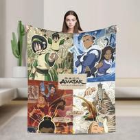 Avatars The Last Airbender Flannel Blanket  Super Soft Bedding Throws for Living Room Camping Aesthetic Bedspread Sofa Bed Cover 30x40in