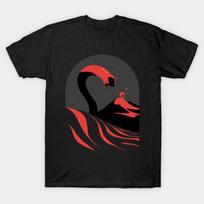 Men Black Print T-shirt Sandworm. Dune No-Cut Transfer Paper Print Cotton Tshirt 4XL juoda