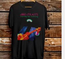 Dire Straits Money For Nothing Live In Concert T Shirt Full Size S-5XL Unisex T-Shirt M