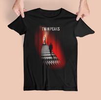 Retas Wrap Twin Peaks Laura Palmer trumpomis rankovėmis Viso dydžio marškinėliai Unisex T-shirt XXL brown