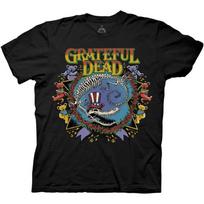 Vyriški Grateful Dead Roko Marškinėliai - Grateful Dead Steal Your Face Kaukolė Šokantis Lokys Vintažiniai Marškinėliai S juoda
