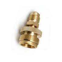 1lb Propane Tank Cansiter Regulator Portable Camping Grill Stove Brass Adapter Connection Convert To 3/8 Male Flare 5/8 -18UNF geltona
