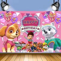Rožinė Paw Patrol Gimtadienio Šventės Dekoracija Skye Vienkartiniai Indai Staltiesė Lėkštė Foliniai Balionai Kūdikio Krikštynos Mergaičių Šventės Reikmenys