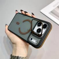 Luxury Matte Transparent Magsafe Kickstand Stand Phone Case For iPhone 17 Air 16 15 14 Plus 13 12 11 17 Pro Max Magnetic Cover iPhone 17 Pro Max juoda