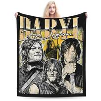 Daryl Dixon „Bootleg Vintage The Walking Dead“ flanelinės antklodės, žieminės, itin minkštos patalynės užtiesalai berniukams ir mergaitėms, sofa-lovai 30x40in