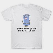 Men Black Print T-shirt South Park: Don'T Forget To Bring A Towel! No-Cut Transfer Paper Print Cotton Tshirt 4XL balta