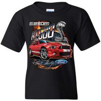 Ford Mustang 2014 Shelby GT500 Cobra Youth T-Shirt American Muscle Car Kids Tee S juoda