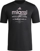 adidas Men's Inter Miami CF Vintage World Pre-Game Short Sleeve T-Shirt S juoda