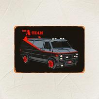 Vintage A Team Metal Tin Sign Retro Van Wall Art Decor 40x30cm
