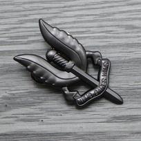 SAS JK, S.A.S. Specialusis oro desantininkų pulkas, emblemos sagė, desantininkas, specialiųjų pajėgų ženklelis, emblema