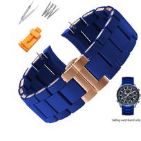 ONESilicone Nerūdijančio Plieno Laikrodžio Apyrankė Citizen Blue Angel Generation AT8020-54L Air Eagle JY8035 Vandeniui Atspari Vyriška Juosta 23mmMN 23mm