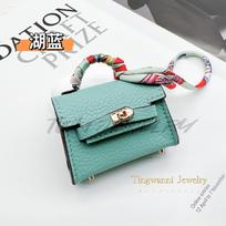 New fashionable color matching mini bag pendant car keychain small bag pendant cute bag pendant earphone bag female