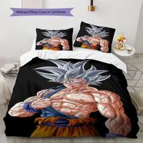 Son Goku Rašto Patalynė, Antklodės Komplektas Antklodės Užvalkalas Pagalvės Užvalkalas Namų Gimtadienio Dovana (1 * antklodės užvalkalas + 2 * pagalvės užvalkalai, be šerdies) 135x200cm