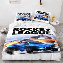 Rocket League Patogus patalynės komplektas Viengulis Dvivietis Pilnas Karališko dydžio Automobilis Rocket League Lovos komplektas Berniukų miegamasis Antklodės užvalkalas 70x133cm 3pcs