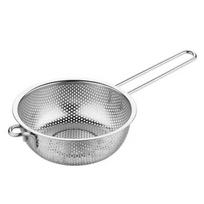 28cm Size Stainless Steel Colander Ergonomic Handle Strainer Basket Draining Basket  Kitchen Use 28.5cm