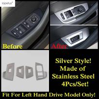 Car Inner Door Armrest Window Glass Lift Button Switch Panel Cover Trim For Volkswagen Passat B8 2016 - Accessories Interior Black Brushed