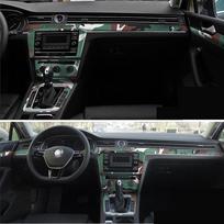3D/5D anglies pluošto lipdukai Volkswagen VW Passat B8 interjero centrinės konsolės, durų rankenėlių lipdukai, automobilio stiliaus aksesuarai Style A-LHD