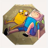 Adventure Time Friendship Automatic Open/Close Umbrella   Compact Travel Umbrella, 8 Rib Heavy Duty Construction, Ideal Gift, 199